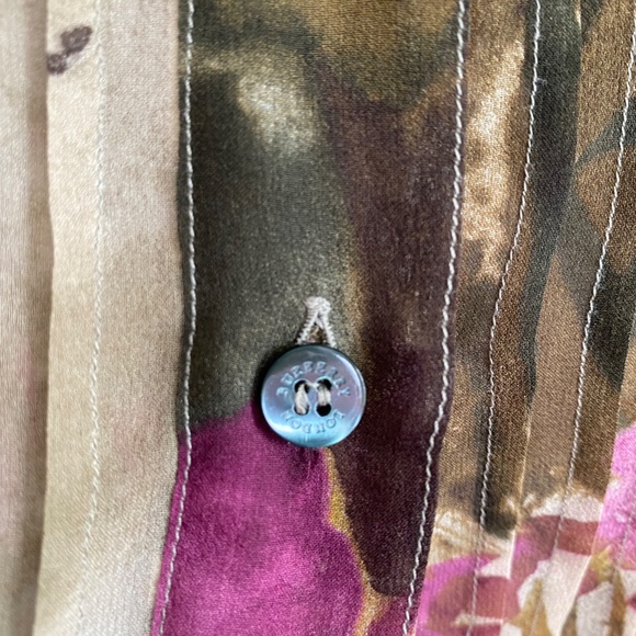 Burberry London Silk semi sheer floral top size M - Picture 6 of 12